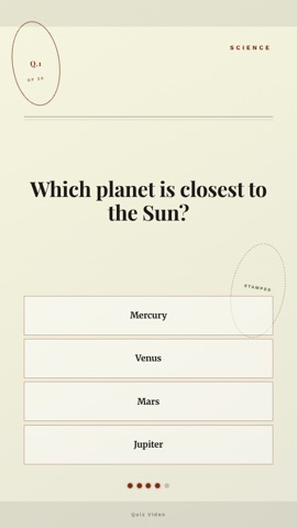Postcard · Parchment quiz video template preview