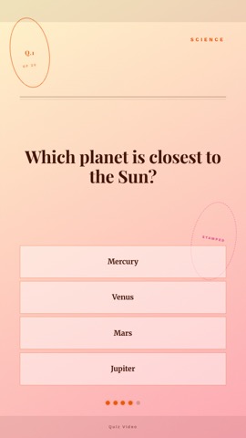 Postcard · Peach quiz video template preview