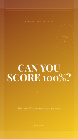 Postcard · Sunset hook quiz video template preview