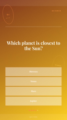 Postcard · Sunset quiz video template preview