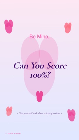 Valentines · Cotton Candy hook quiz video template preview