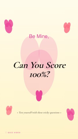 Valentines · Cream hook quiz video template preview