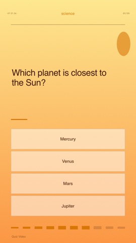 VSCO · Apricot quiz video template preview
