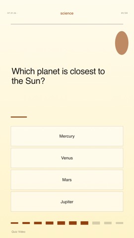 VSCO · Cream quiz video template preview