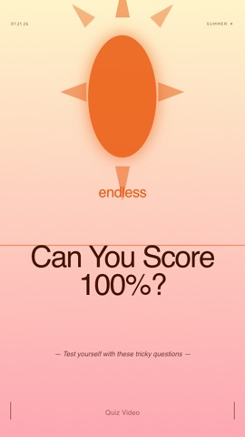 VSCO · Peach hook quiz video template preview