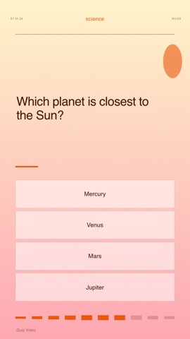 VSCO · Peach quiz video template preview