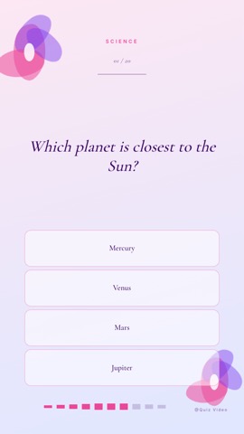 Wedding · Blush quiz video template preview