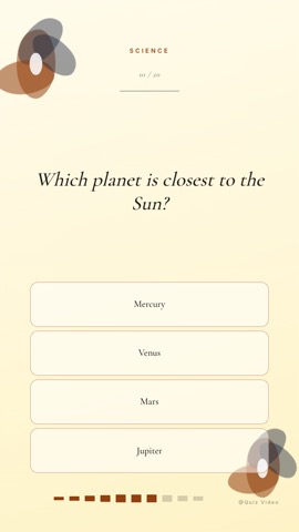 Wedding · Linen quiz video template preview