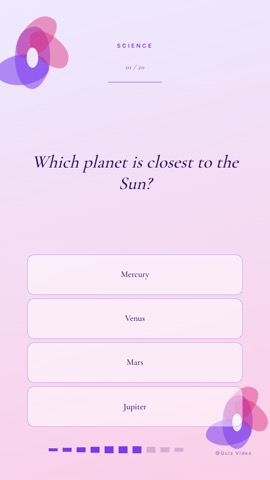 Wedding · Lavender quiz video template preview
