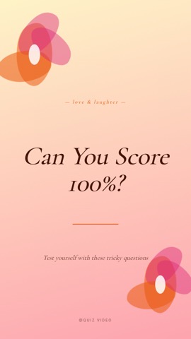 Wedding · Peach hook quiz video template preview