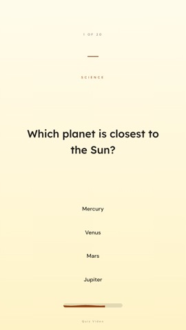 Zen · Cream quiz video template preview