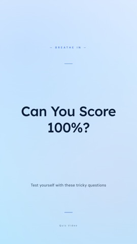 Zen · Glacier hook quiz video template preview