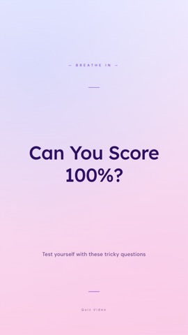 Zen · Lavender hook quiz video template preview
