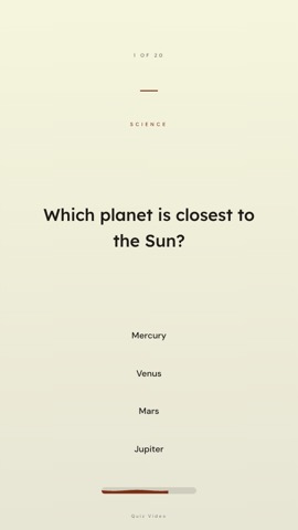 Zen · Parchment quiz video template preview