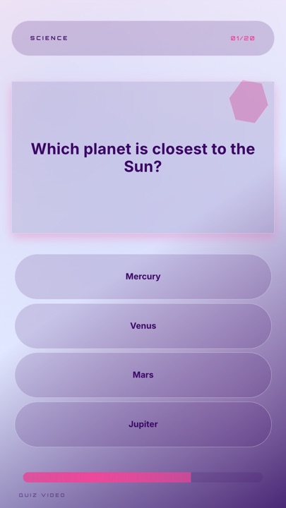 Y2K · Cotton Candy quiz video template preview