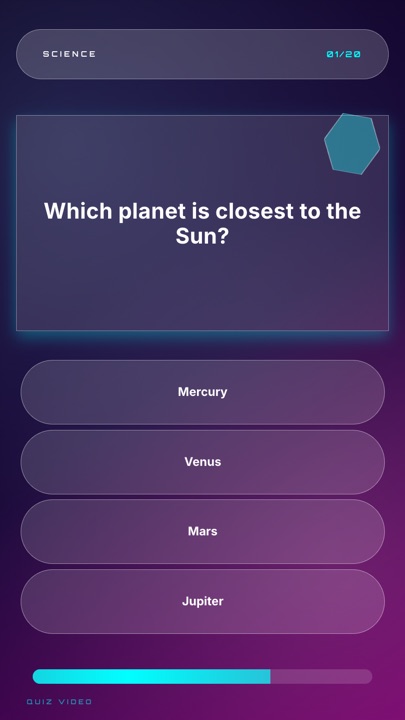 Y2K · Cyberpunk quiz video template preview