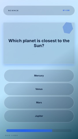 Y2K · Glacier quiz video template preview