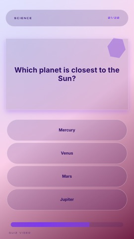 Y2K · Lavender quiz video template preview