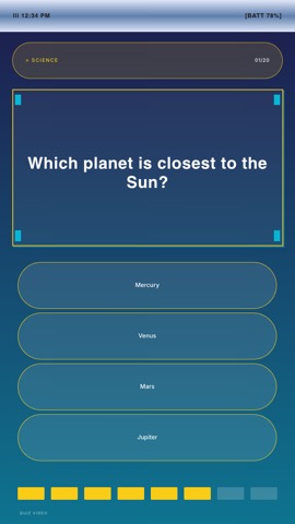 Flip Phone · Electric quiz video template preview