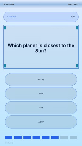 Flip Phone · Glacier quiz video template preview