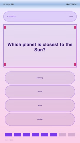 Flip Phone · Lavender quiz video template preview