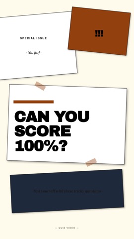 Zine · Cream hook quiz video template preview