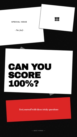 Zine · Noir hook quiz video template preview