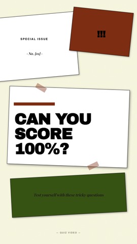 Zine · Parchment hook quiz video template preview