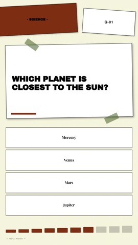 Zine · Parchment quiz video template preview