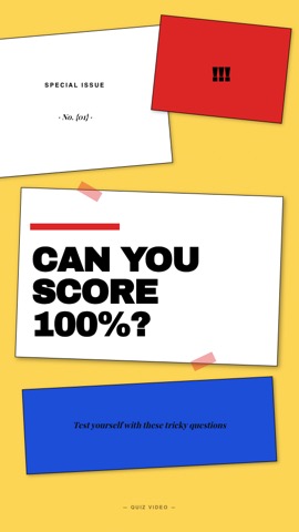 Zine · Pop Art hook quiz video template preview