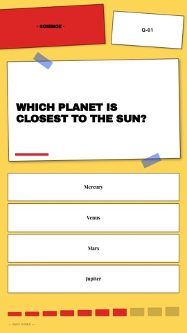 Zine · Pop Art quiz video template preview